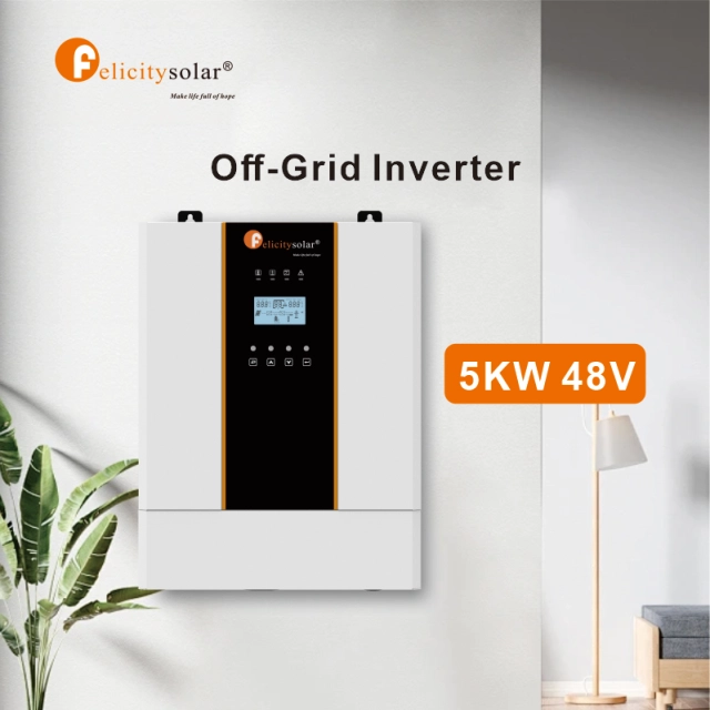 IVEM5048 48v 5kva Pure sine wave off inverter Built-in MPPT High Frequency 50Hz/60Hz