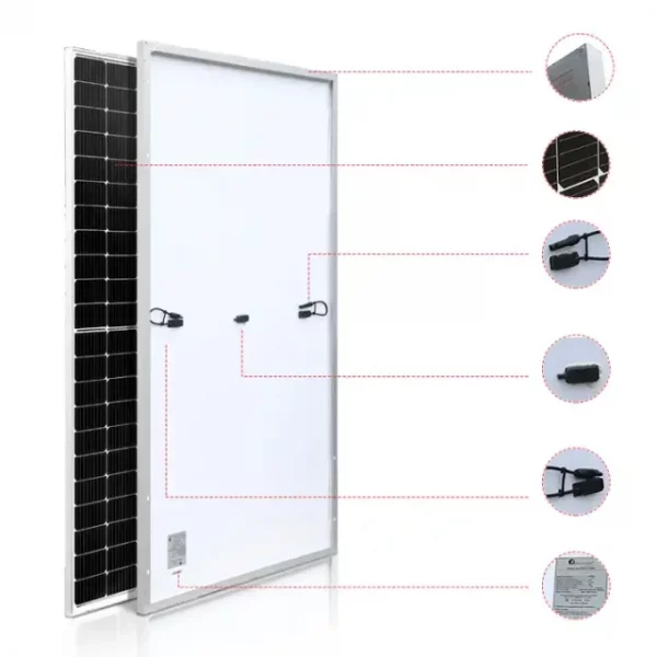 Half-Cut 400W Off Grid Solar Panels Pv Module Manufacturer For Home Cost - Image 3